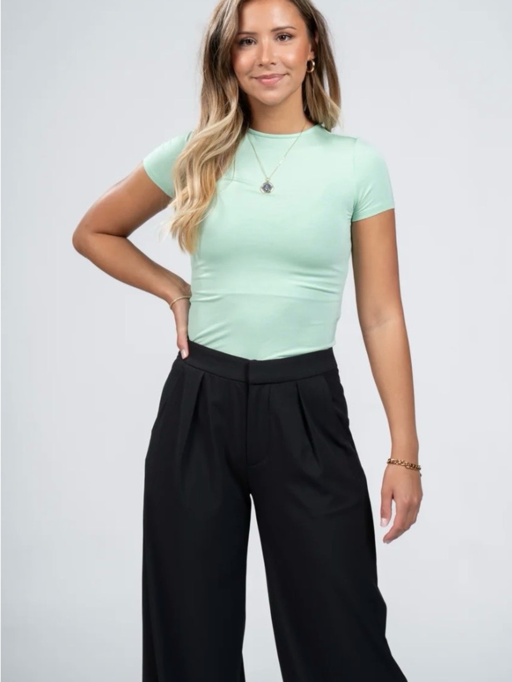P'tula Women's Tuckable Tee Spearmint